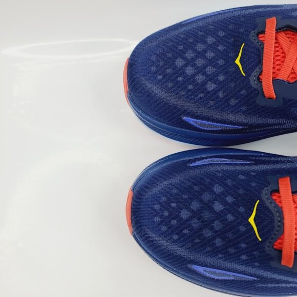 Hoka One One Men's Dazzling Blue Red Clifton 9 Athletic Running Shoes Size 11.5D - Picture 3 of 8